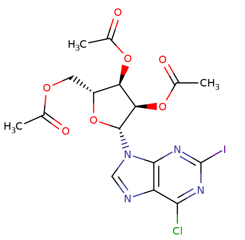 5987-76-8, 2',3',5'-三-O-乙?；?6-氯-2-碘嘌呤核苷,  6-Chloro-2-iodo-9-(2',3',5'-tri-O-acetyl-b-D-ribofuranosyl)purine,  CAS:5987-76-8