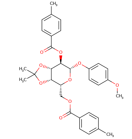 1496536-69-6 , 4-甲氧基苯基-3,4-O-異亞丙基-2,6-雙-O-(4-甲基苯甲酰)-β-D-吡喃半乳糖苷 , CAS:1496536-69-6