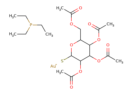 34031-32-8, Auranofin ,金諾芬, 醋硫葡金, CAS: 34031-32-8