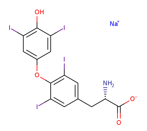 55-03-8 , 左旋甲狀腺素鈉, 左甲狀腺素鈉, Levothyroxine sodium, T4, CAS:55-03-8